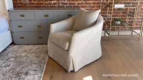 Faye Slipcover Swivel Club Chair