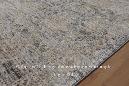 Jean Stoffer Katherine 02 Rug- Charcoal/Gold