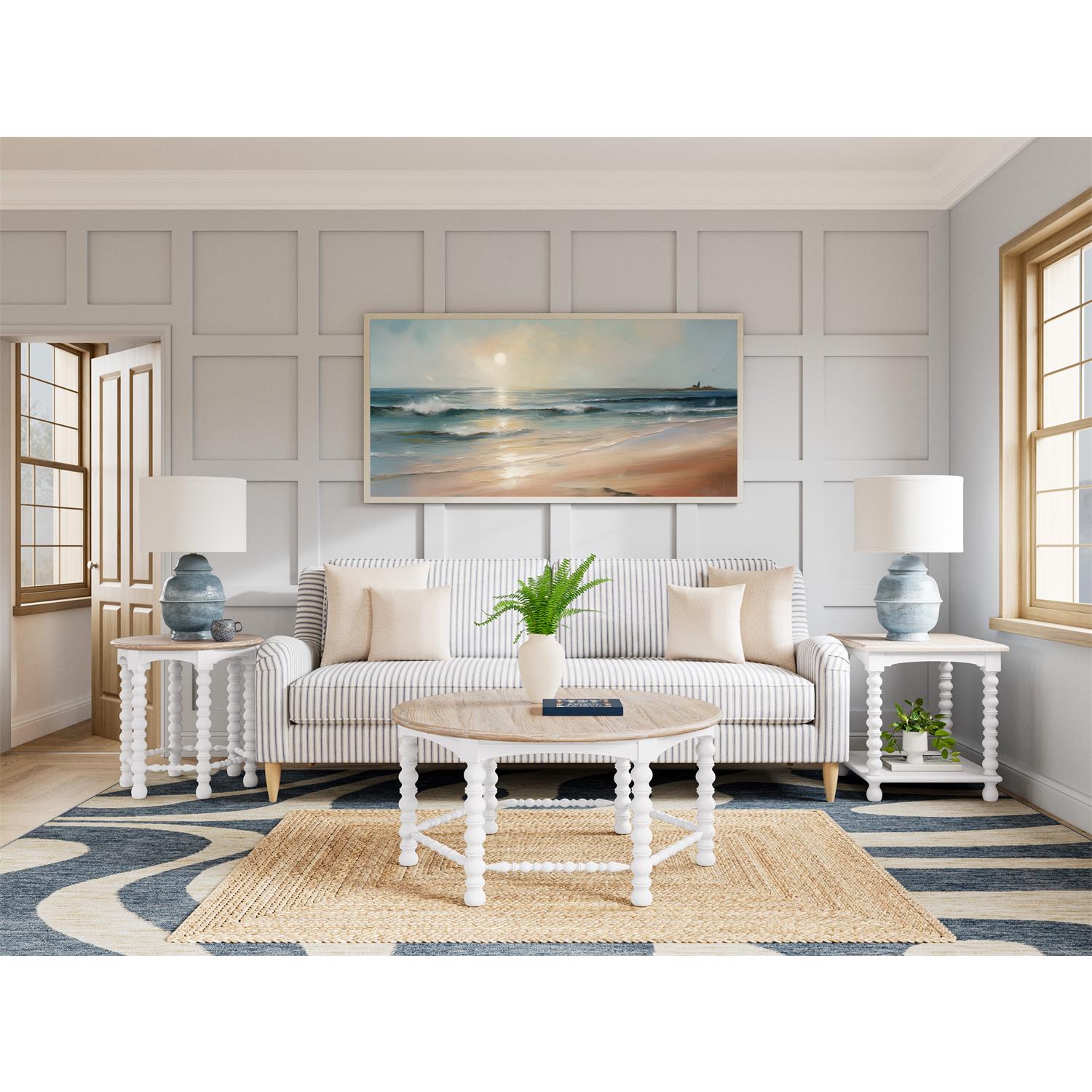 Rosalie Spindle Round Coffee Table - Chapin Furniture