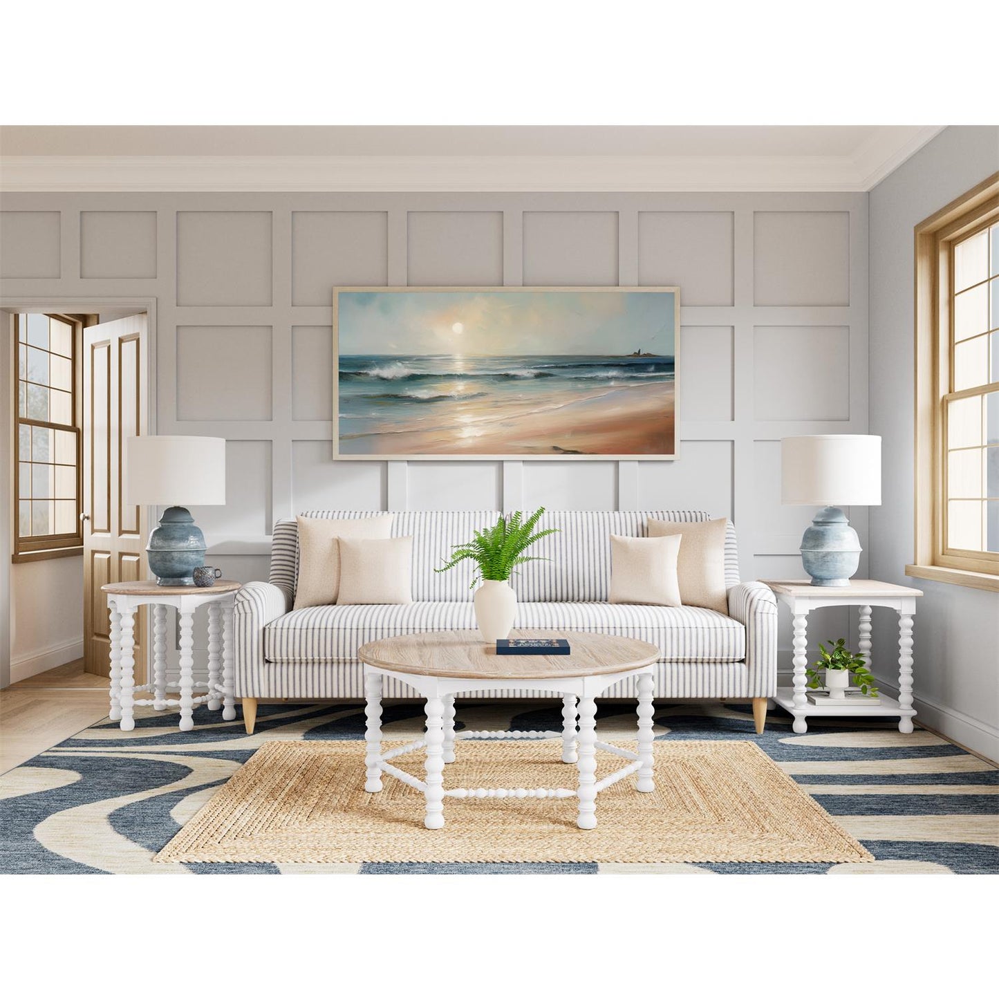Rosalie Spindle Round Side Table - Chapin Furniture