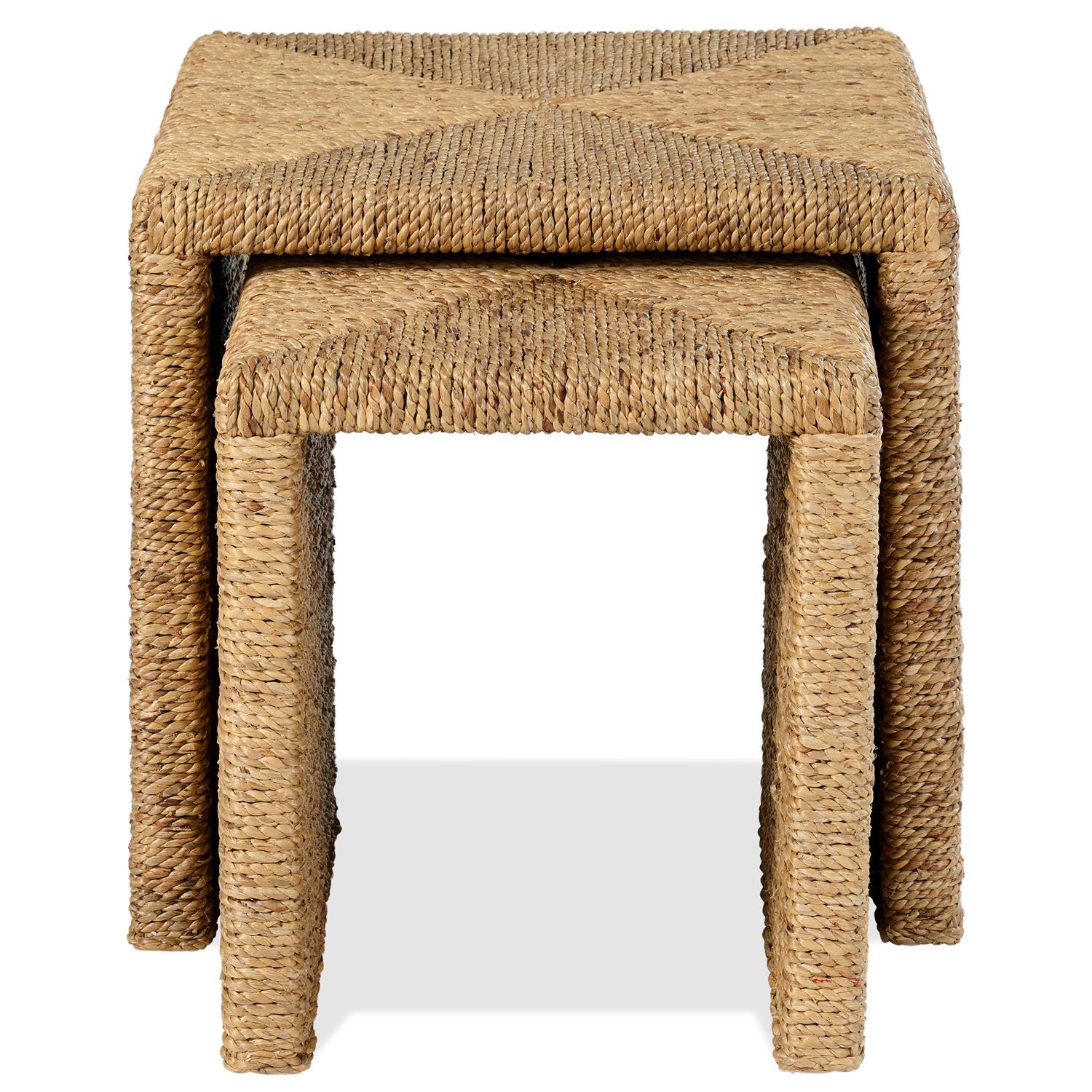 Rosalie Woven Nesting Tables - Thumbnail 2