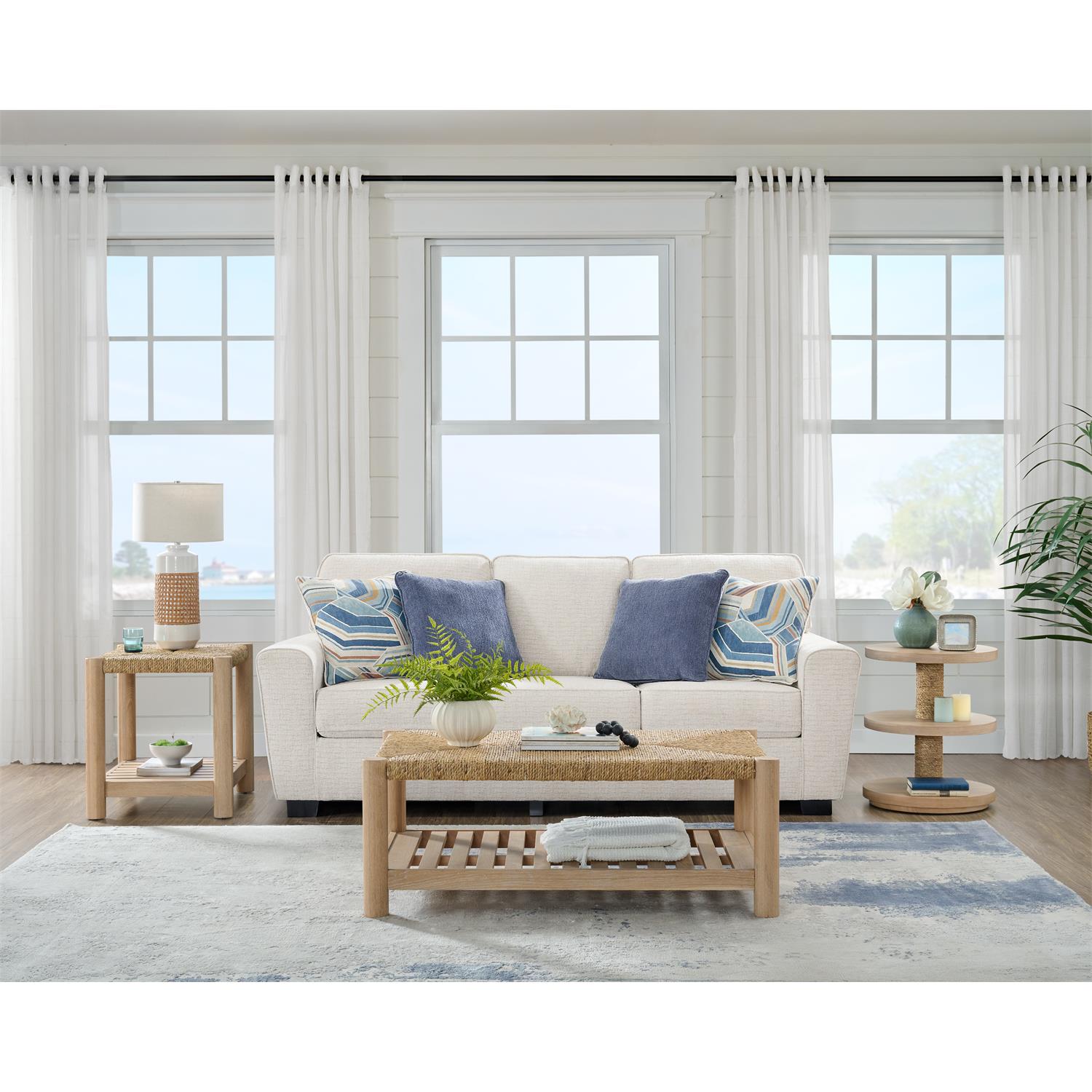 Rosalie Woven Rectangular Side Table - Thumbnail 5