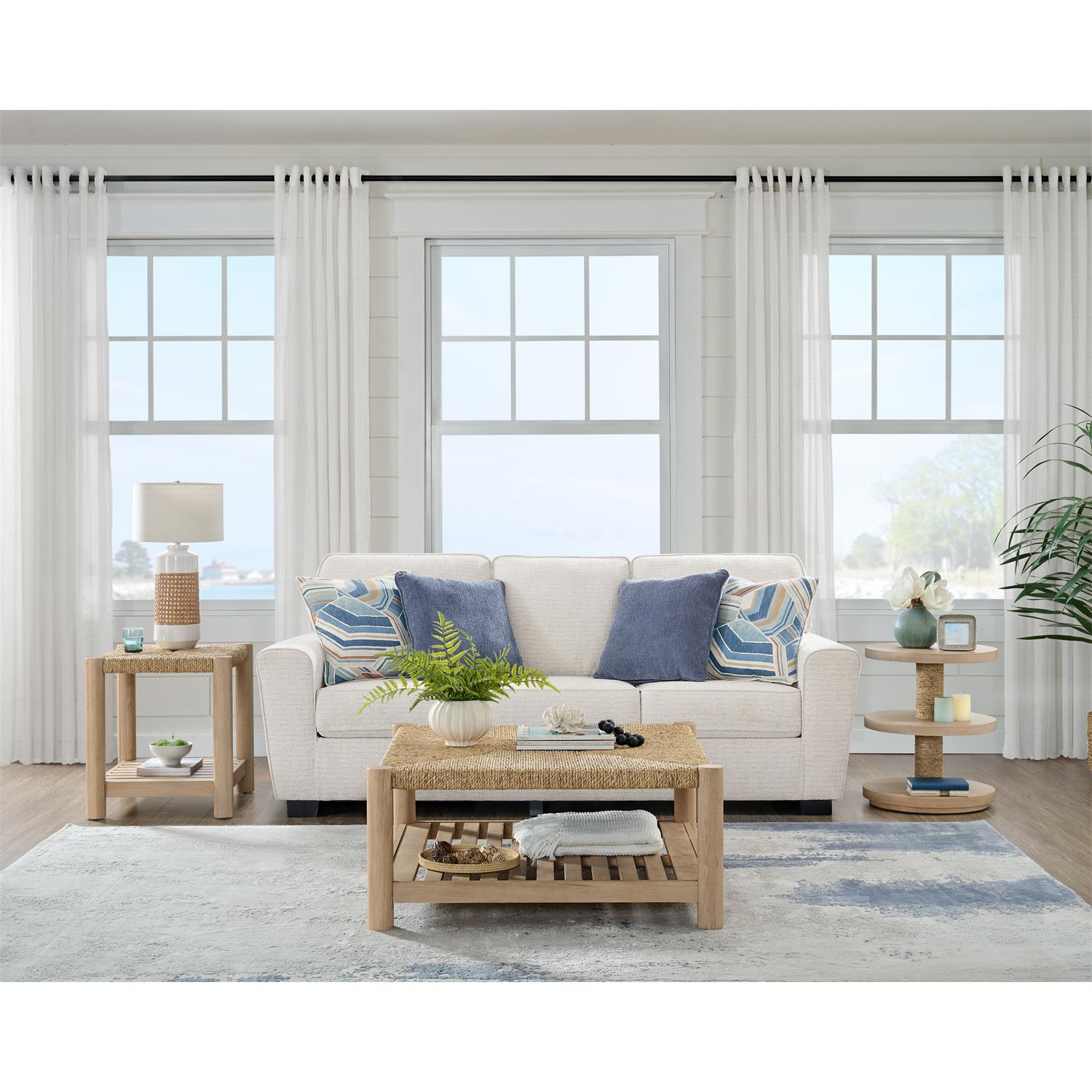 Rosalie Woven Square Coffee Table - Thumbnail 4