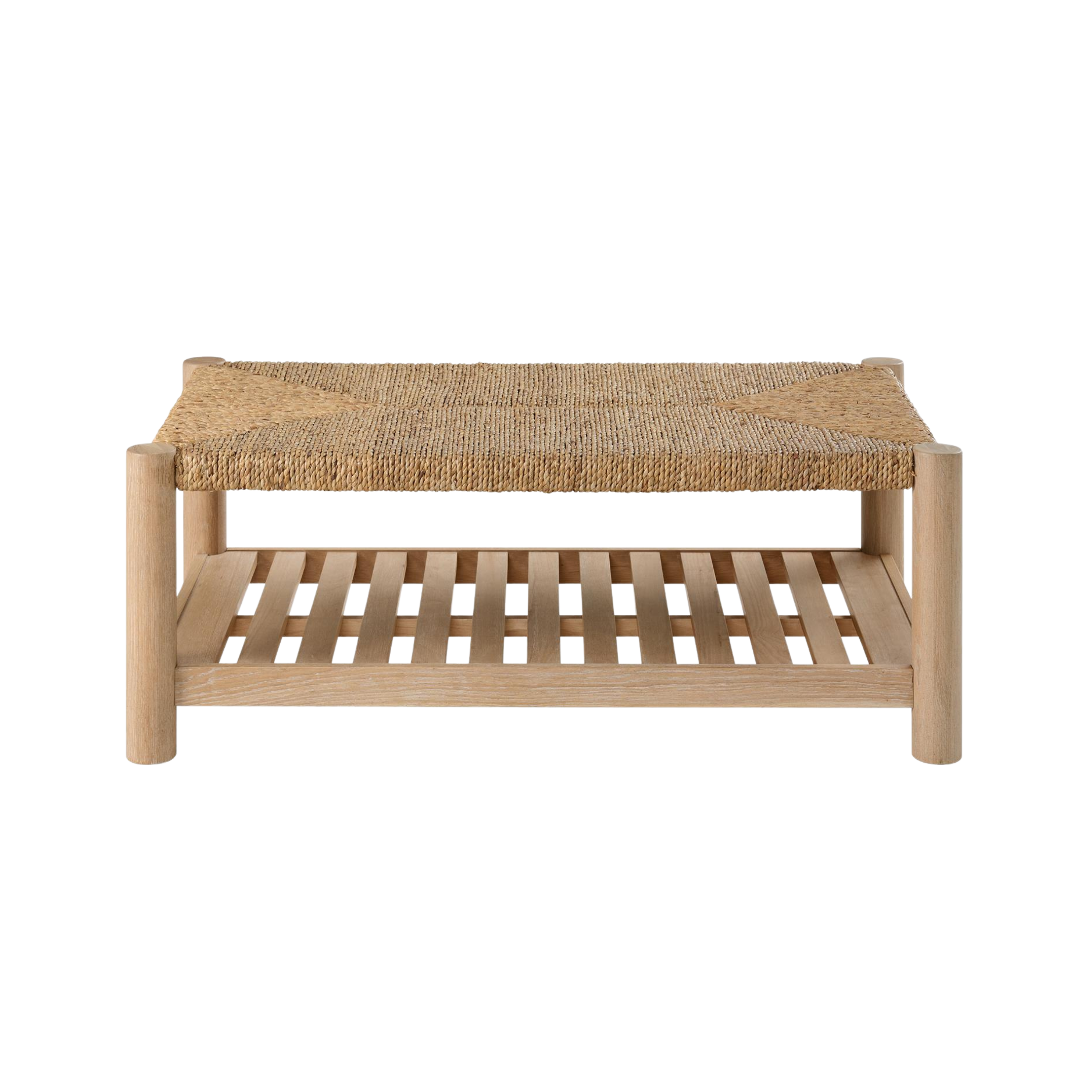 Rosalie Woven Rectangular Coffee Table - Thumbnail 3