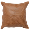 SLD Leather Dumont Chestnut Pillow- 22" x 22" - Chapin Furniture