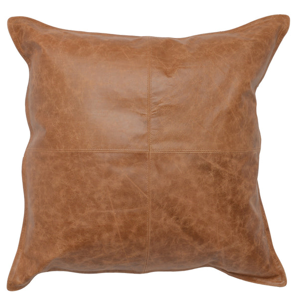 SLD Leather Dumont Chestnut Pillow- 22" x 22" - Chapin Furniture
