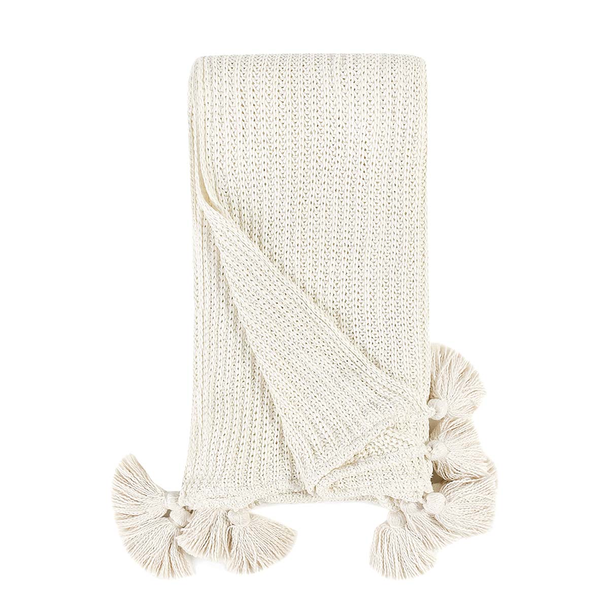 TC Veda Ivory Throw - Chapin Furniture