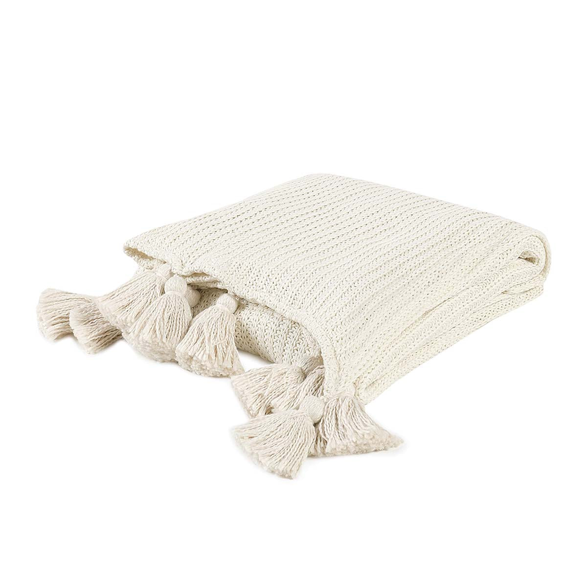 TC Veda Ivory Throw - Chapin Furniture