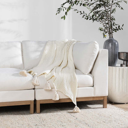 TC Veda Ivory Throw - Chapin Furniture