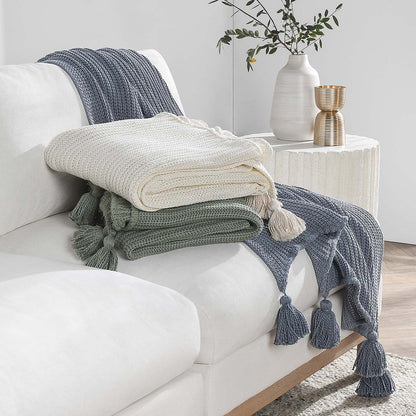 TC Veda Sea Fog Blue Throw - Chapin Furniture