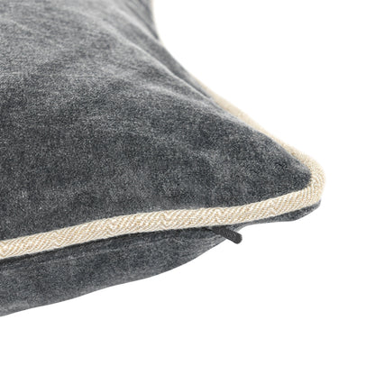 SLD Heirloom Velvet Pillow Stone Gray - Set of 2 - Chapin Furniture