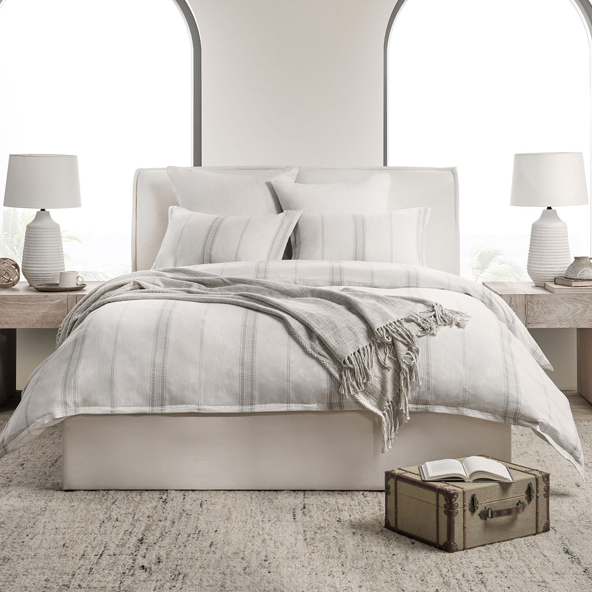 Jayson Gray Stripe Linen Cashmere Collection - Chapin Furniture