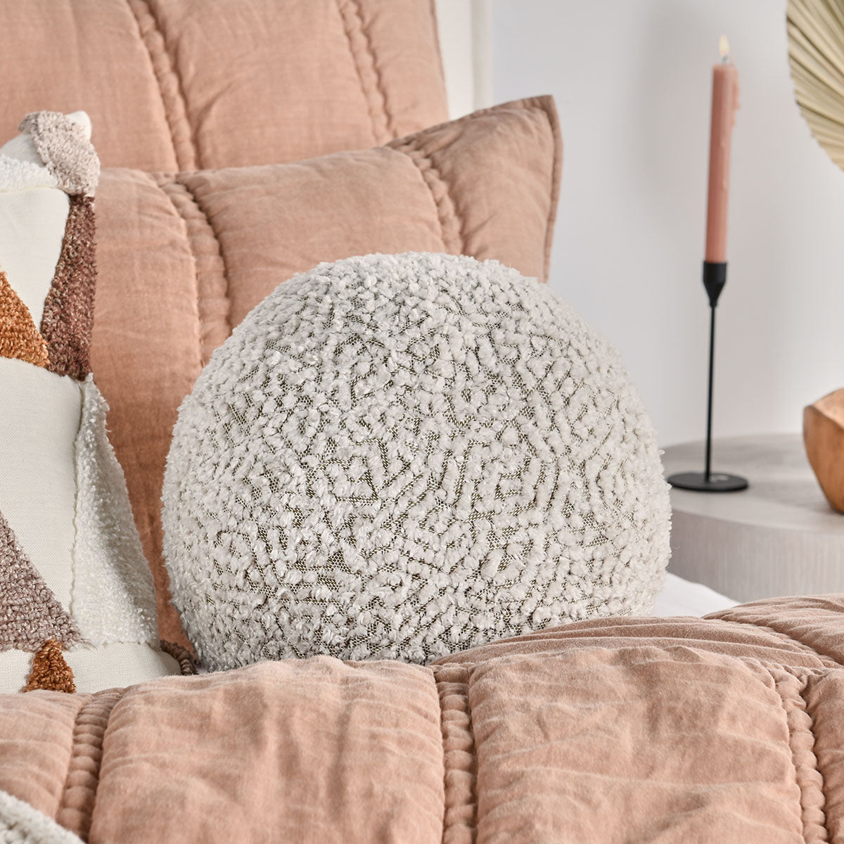 VC Maris Ivory/Natural Pillow 12" Sphere - Set of 2 - Chapin Furniture