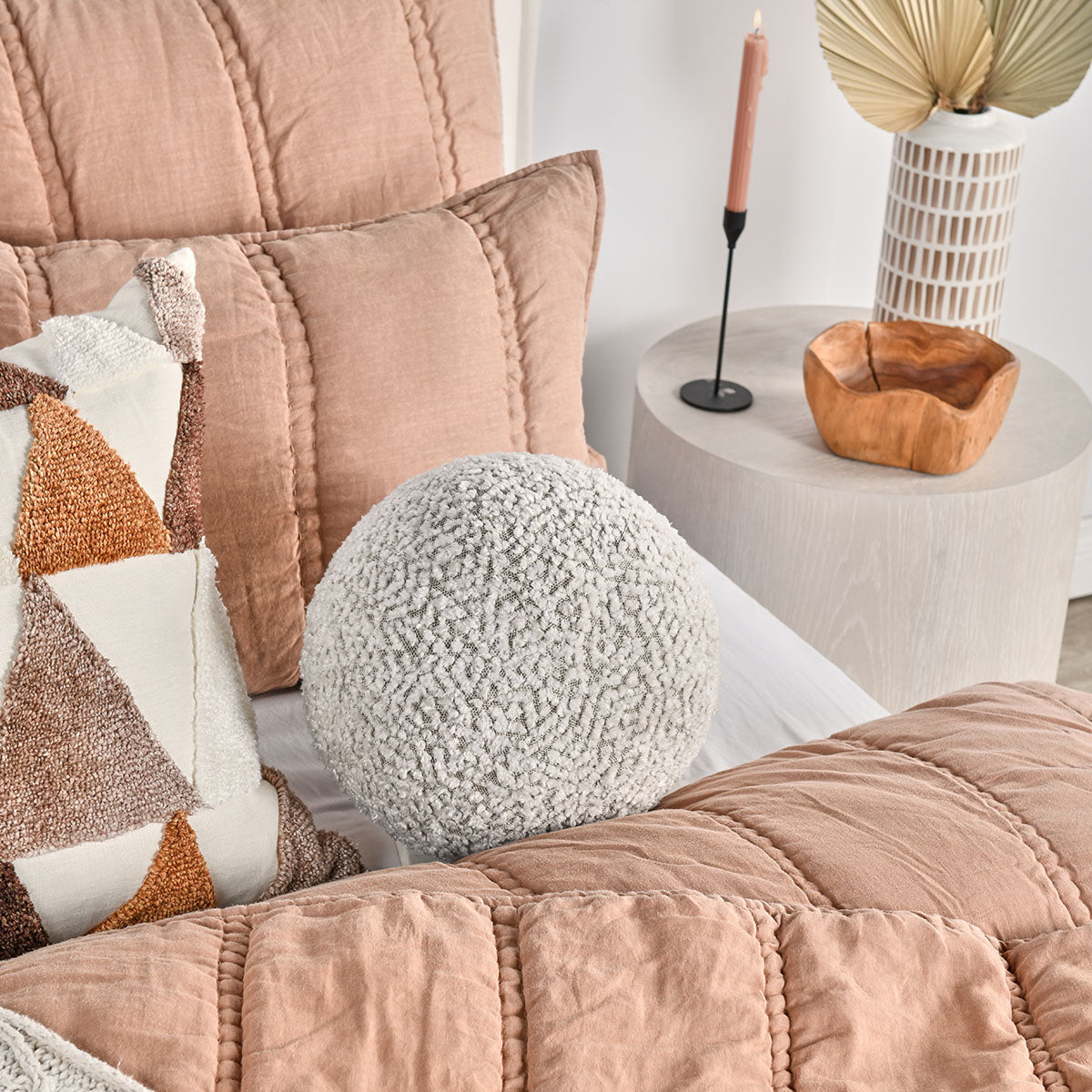 VC Maris Ivory/Natural Pillow 12" Sphere - Set of 2 - Chapin Furniture