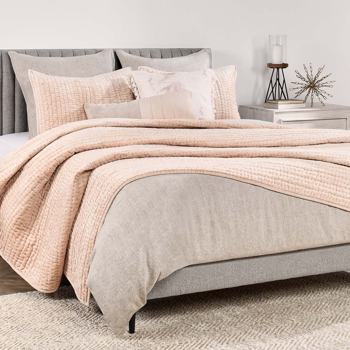 Bari Velvet Bliss Nude Quilt - Chapin Furniture