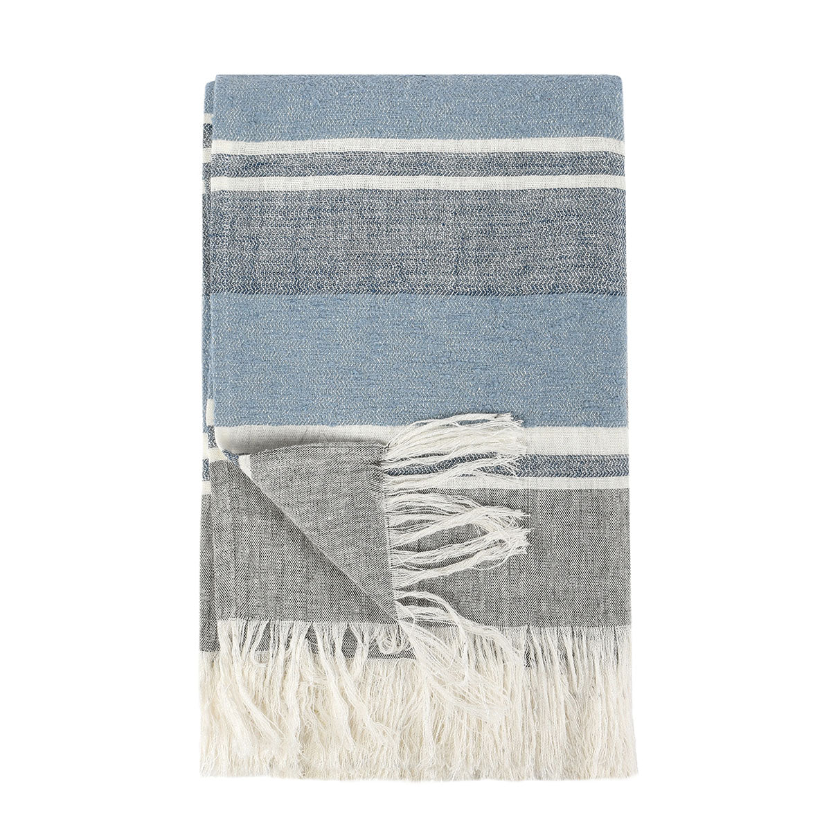 TC Lima Capri Blue/Dark Gray Throw - Chapin Furniture