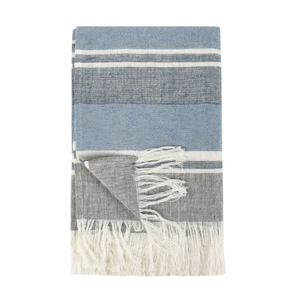 TC Lima Capri Blue/Dark Gray Throw - Chapin Furniture