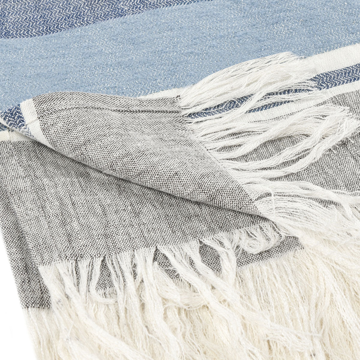 TC Lima Capri Blue/Dark Gray Throw - Chapin Furniture