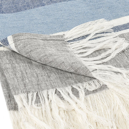 TC Lima Capri Blue/Dark Gray Throw - Chapin Furniture