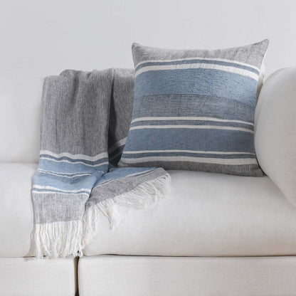 TC Lima Capri Blue/Dark Gray Throw - Chapin Furniture