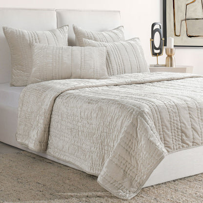 Seville Oyster Gray Quilt Collection - Chapin Furniture