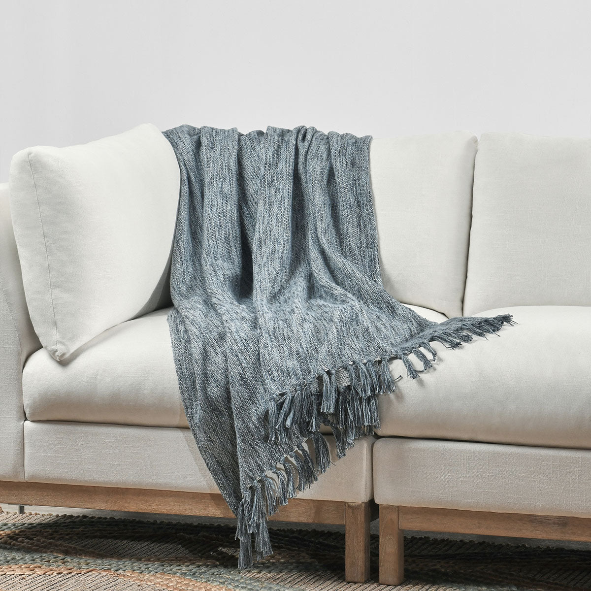 TC Sharma Denim Blue Throw - Chapin Furniture