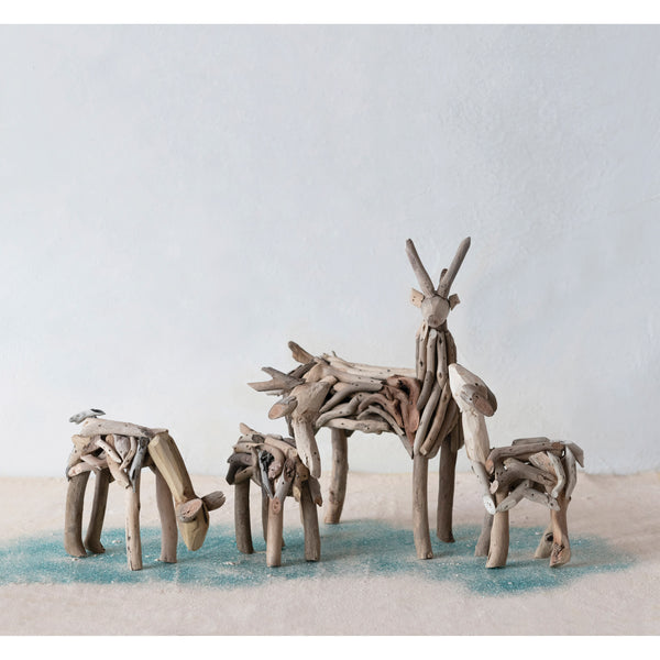 Set of 3 Driftwood Style Deer - Chapin Furniture