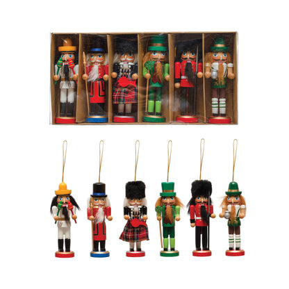 Set of 6 Wood Nutcracker Ornaments - Chapin Furniture
