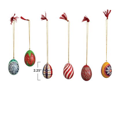 Hand-Painted Paper Mache Egg Ornaments - Chapin Furniture