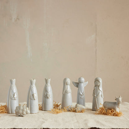 Set of 9 Stoneware Nativity Set - Chapin Furniture