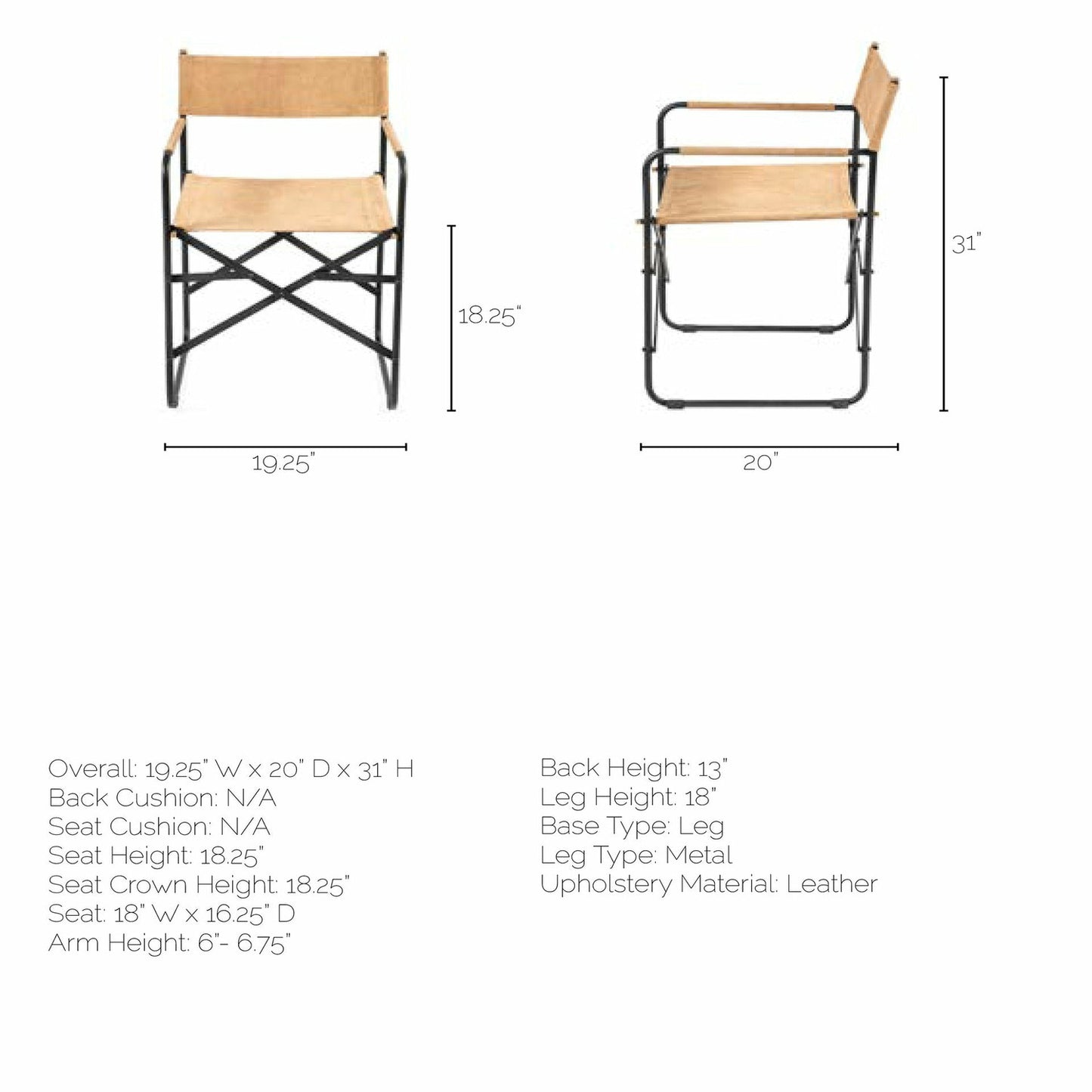 Direttore Tan Dining Chair - Chapin Furniture