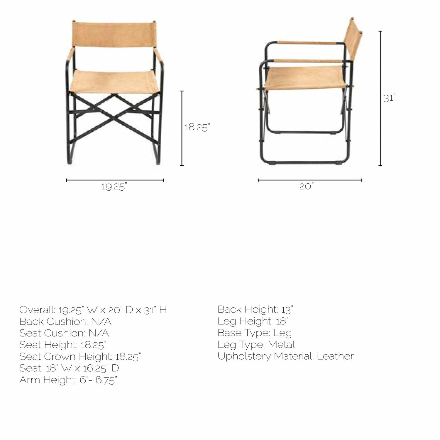 Direttore Tan Dining Chair - Chapin Furniture