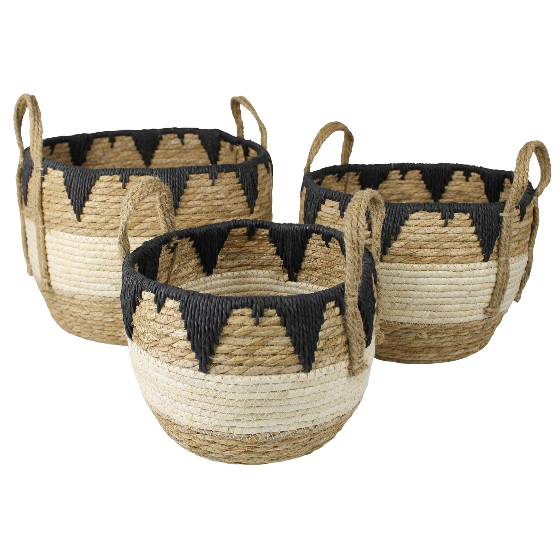 Gideon Tribal Rim Baskets Set of 3 - Chapin Furniture