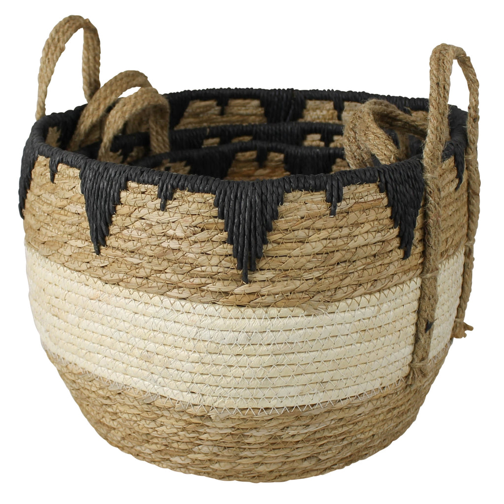 Gideon Tribal Rim Baskets Set of 3 - Chapin Furniture