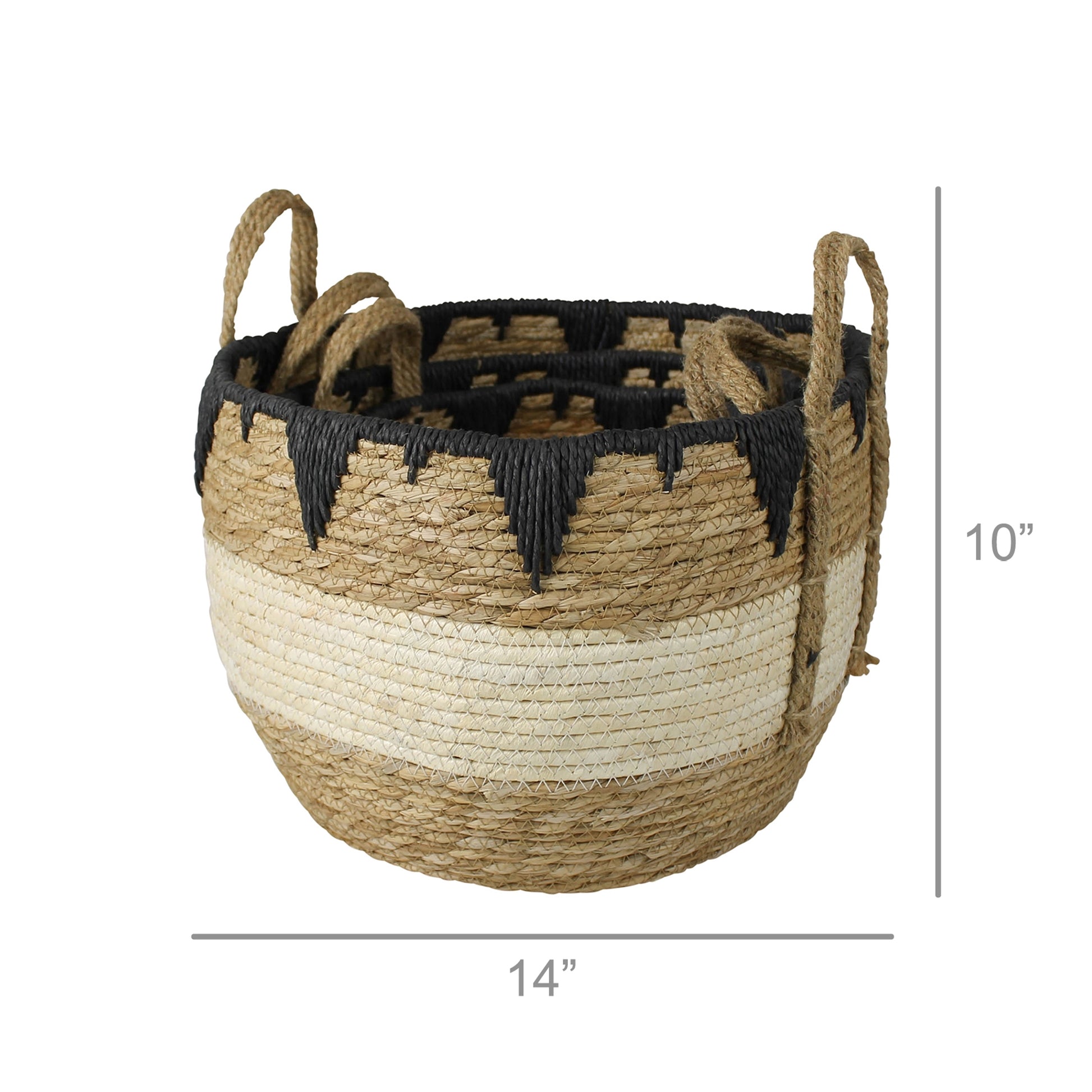 Gideon Tribal Rim Baskets Set of 3 - Chapin Furniture