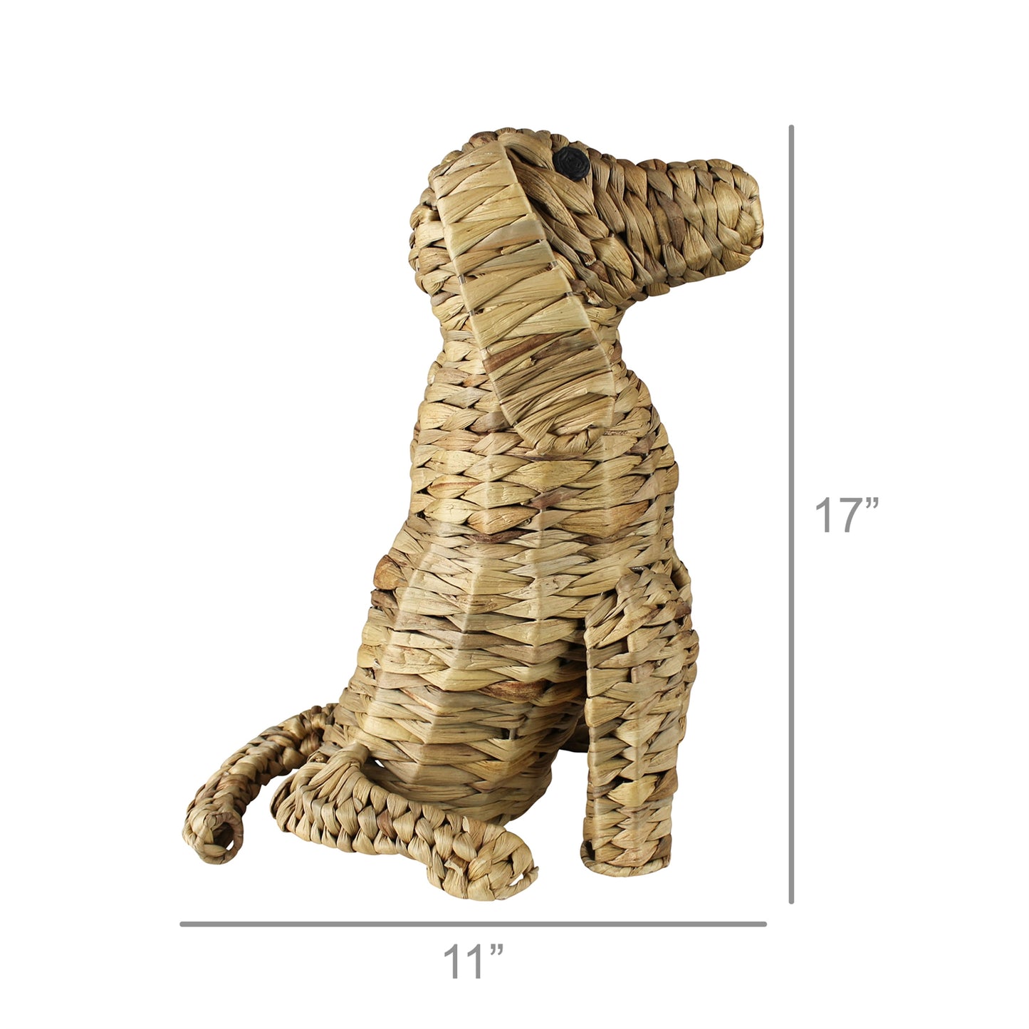 Sitting Water Hyacinth Dog - Chapin Furniture