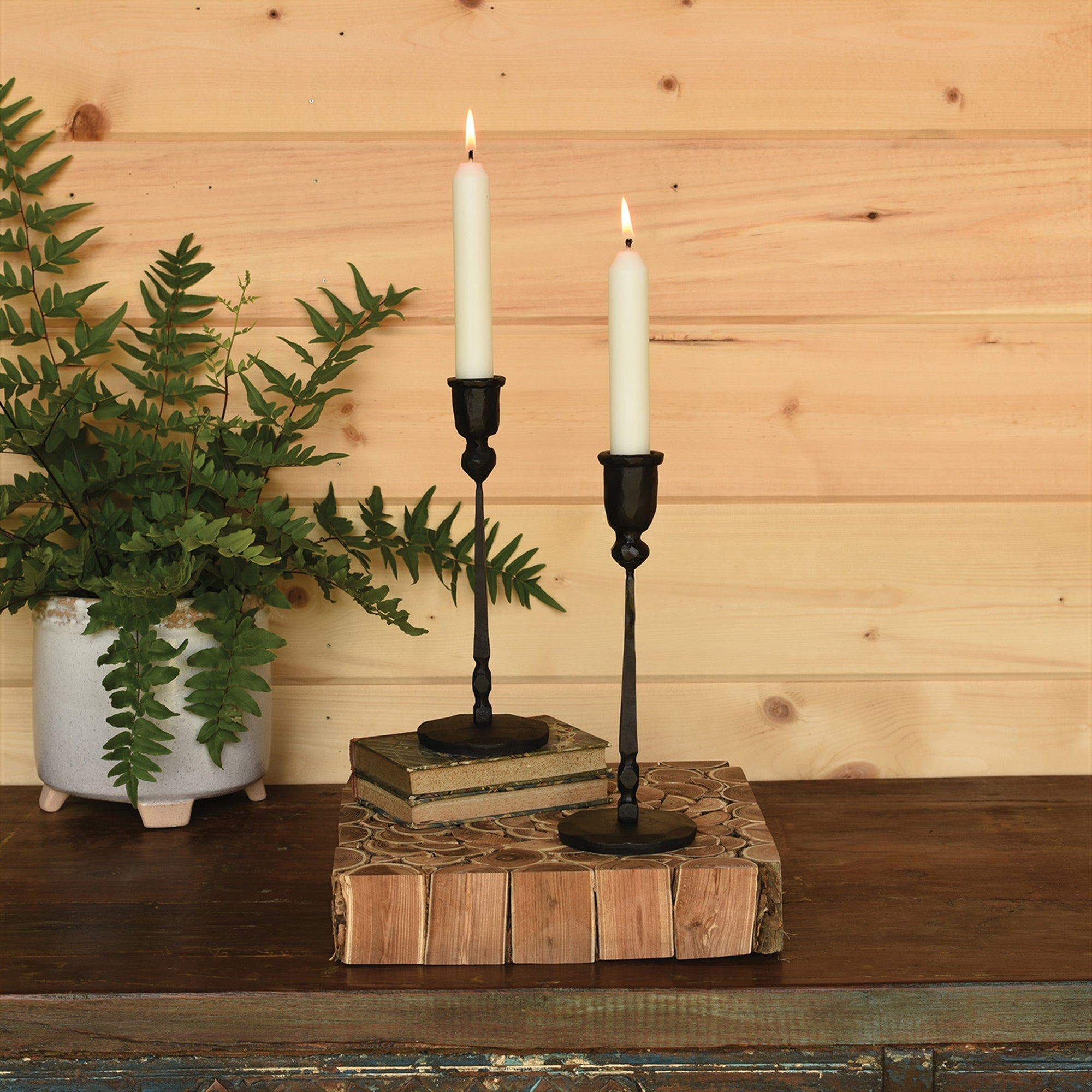 Palermo Iron Taper Candle Holder- Black - Chapin Furniture