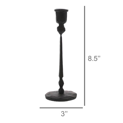 Palermo Iron Taper Candle Holder- Black - Chapin Furniture