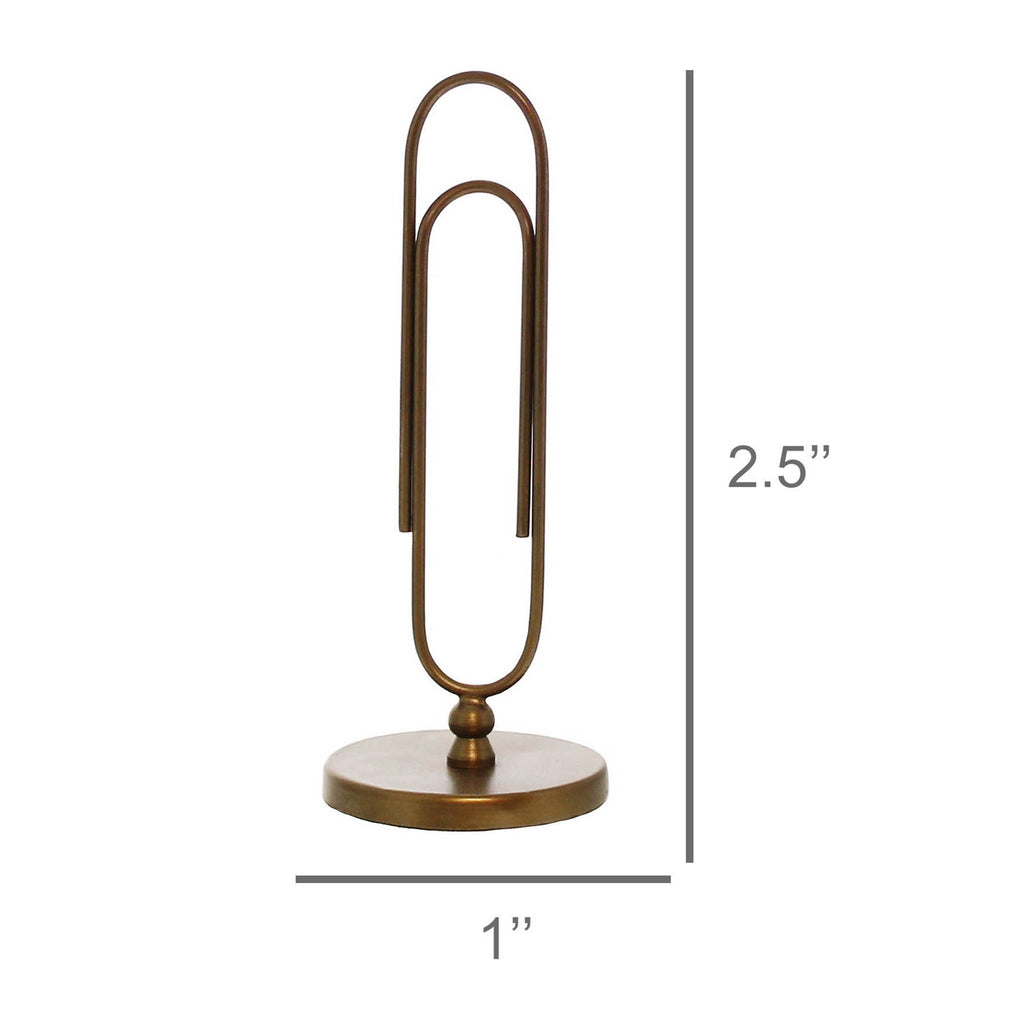 Paperclip Letter Holder- Brass - Chapin Furniture