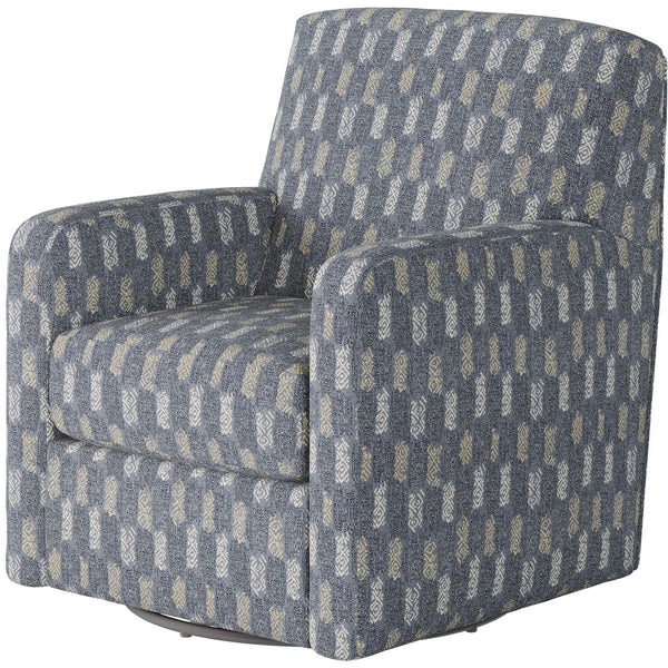 Flash dance Swivel Chair - Simba Denim Fabric - Chapin Furniture