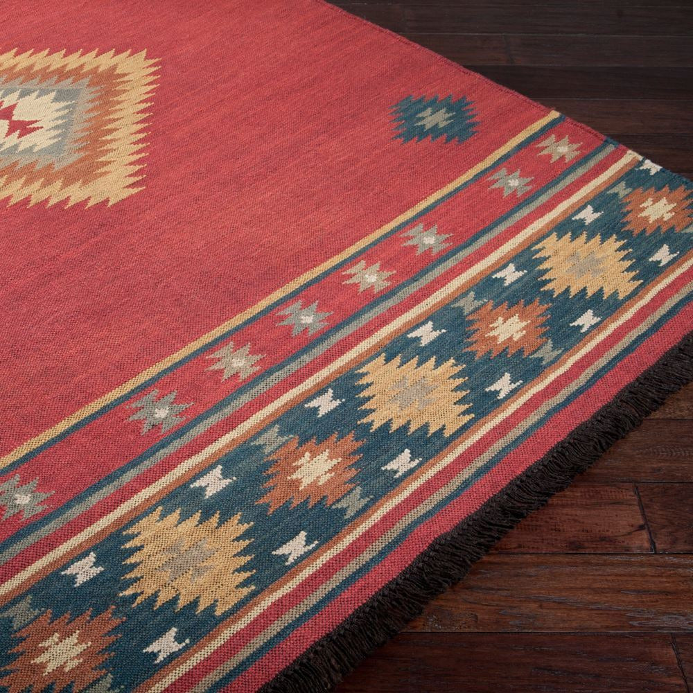 Jewel Tone Dark Red Rug - Chapin Furniture