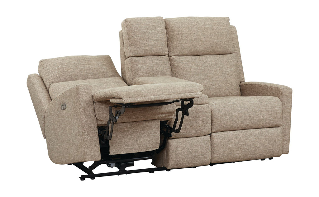 Custom Bassett Club Level Apex  Power Motion Consoled Loveseat - Chapin Furniture