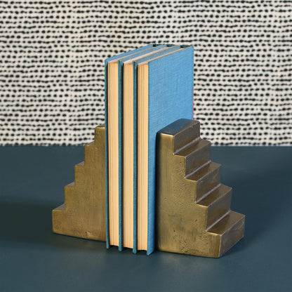 Staircase Bookends- Brass - Chapin Furniture