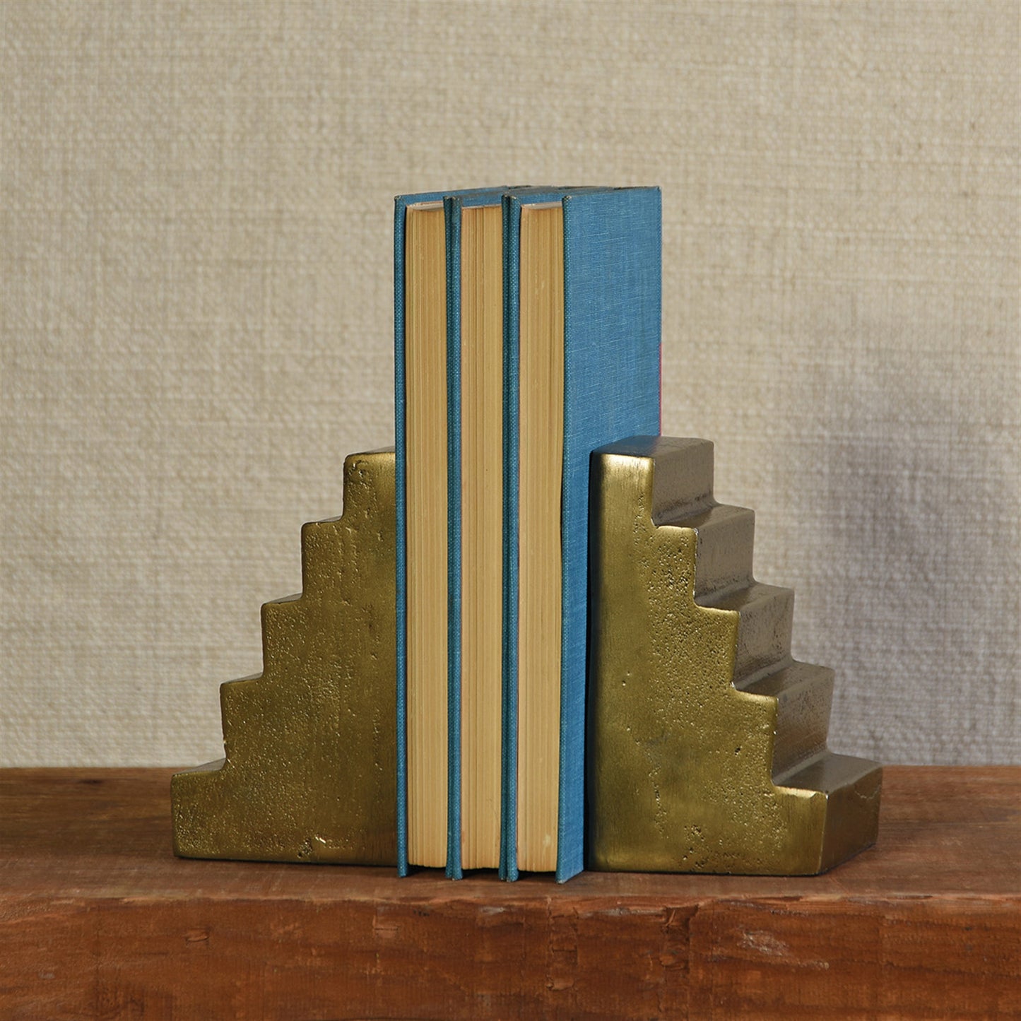 Staircase Bookends- Brass - Chapin Furniture