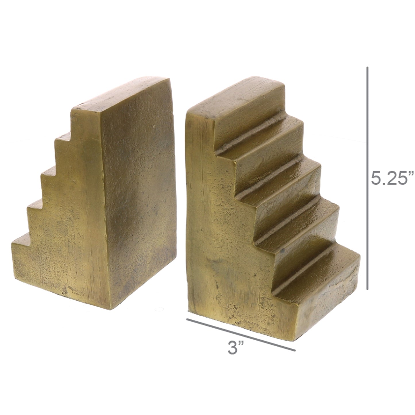 Staircase Bookends- Brass - Chapin Furniture