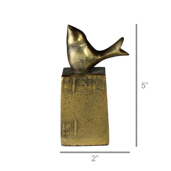 Bird on Block- Brass - Chapin Furniture