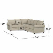 Alexander Roll Arm Large L Sectional - Chapin Furniture