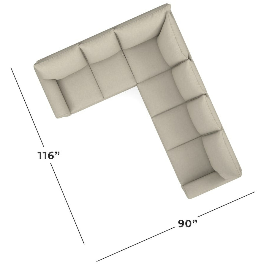 Alexander Roll Arm Large L Sectional - Chapin Furniture