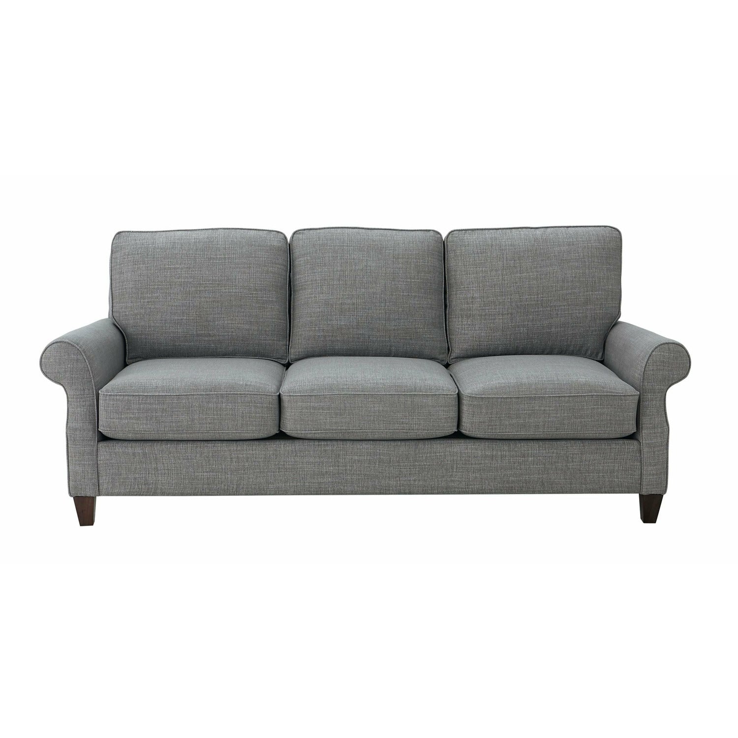 Bassett Davenport Sofa in Gray - Chapin Furniture