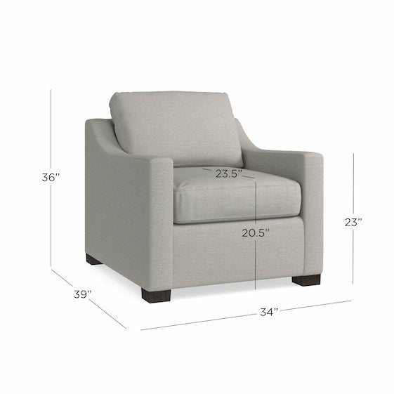 Bassett Oliver Chair- Bone - Chapin Furniture